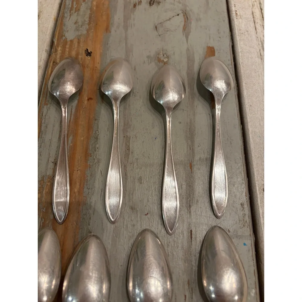 Set of (12) Community Plate (Oneida) ADAM 1917 Silverplate Teaspoons Monogrammed